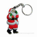 Metal Keychain with Santa Claus Design, Perfect for Christmas Present